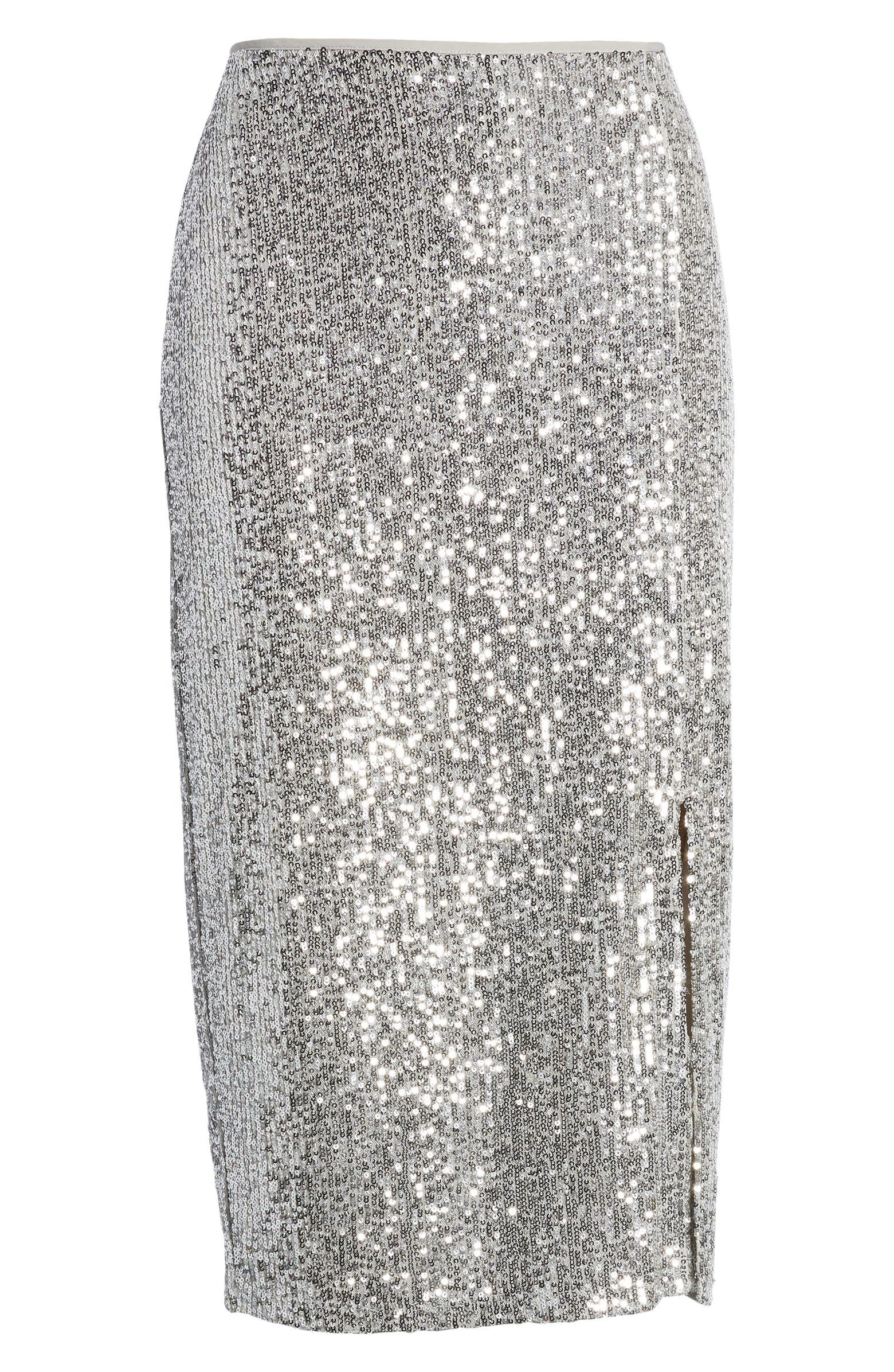 Halogen® Sequin Side Slit Skirt | Nordstrom | Nordstrom