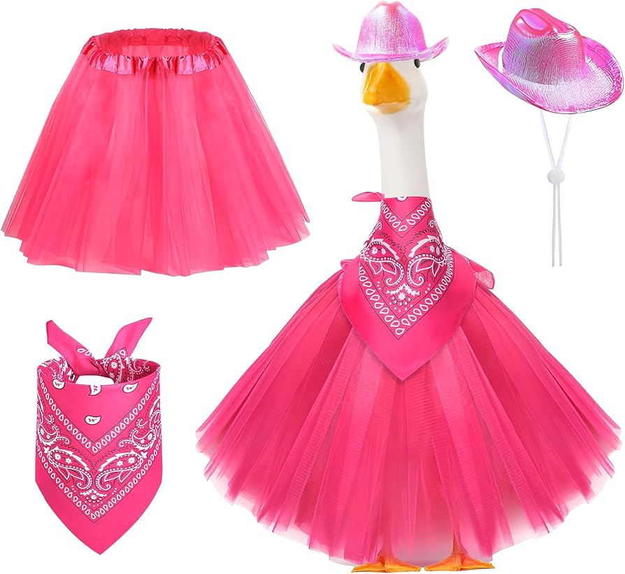 Amazon.com: Porch Goose Outfits for 17" & 23" Lawn Goose – Pink Cowgirl Porch Goose Clothes Set... | Amazon (US)