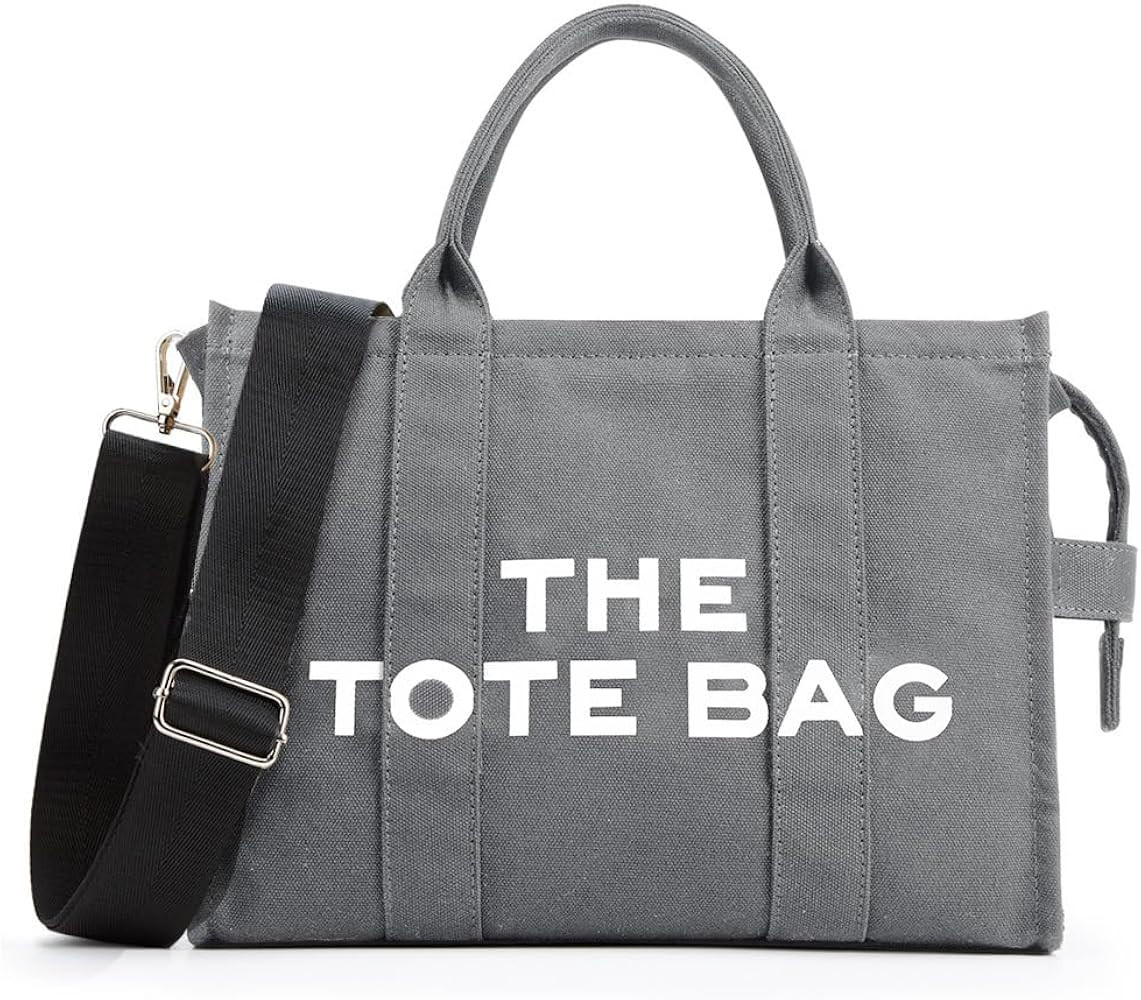 Tote Bag for Women with Zipper, Canvas Tote Bags, Crossbody Tote Bags for Work and Travel | Amazon (US)