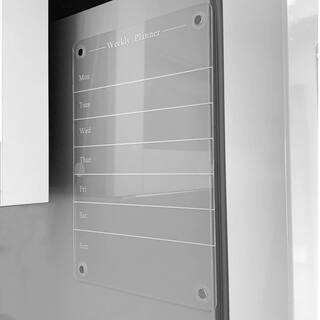 1-Pack Clear Weekly Meal Planner Magnetic Acrylic Board, Dry Erase Board for Fridge with 6 Markers | The Home Depot