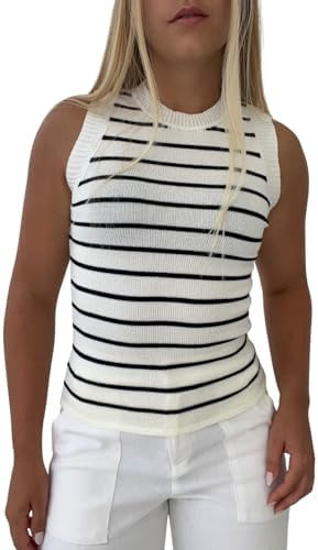 Regata Tricot Modal Listrada | Amazon (BR)