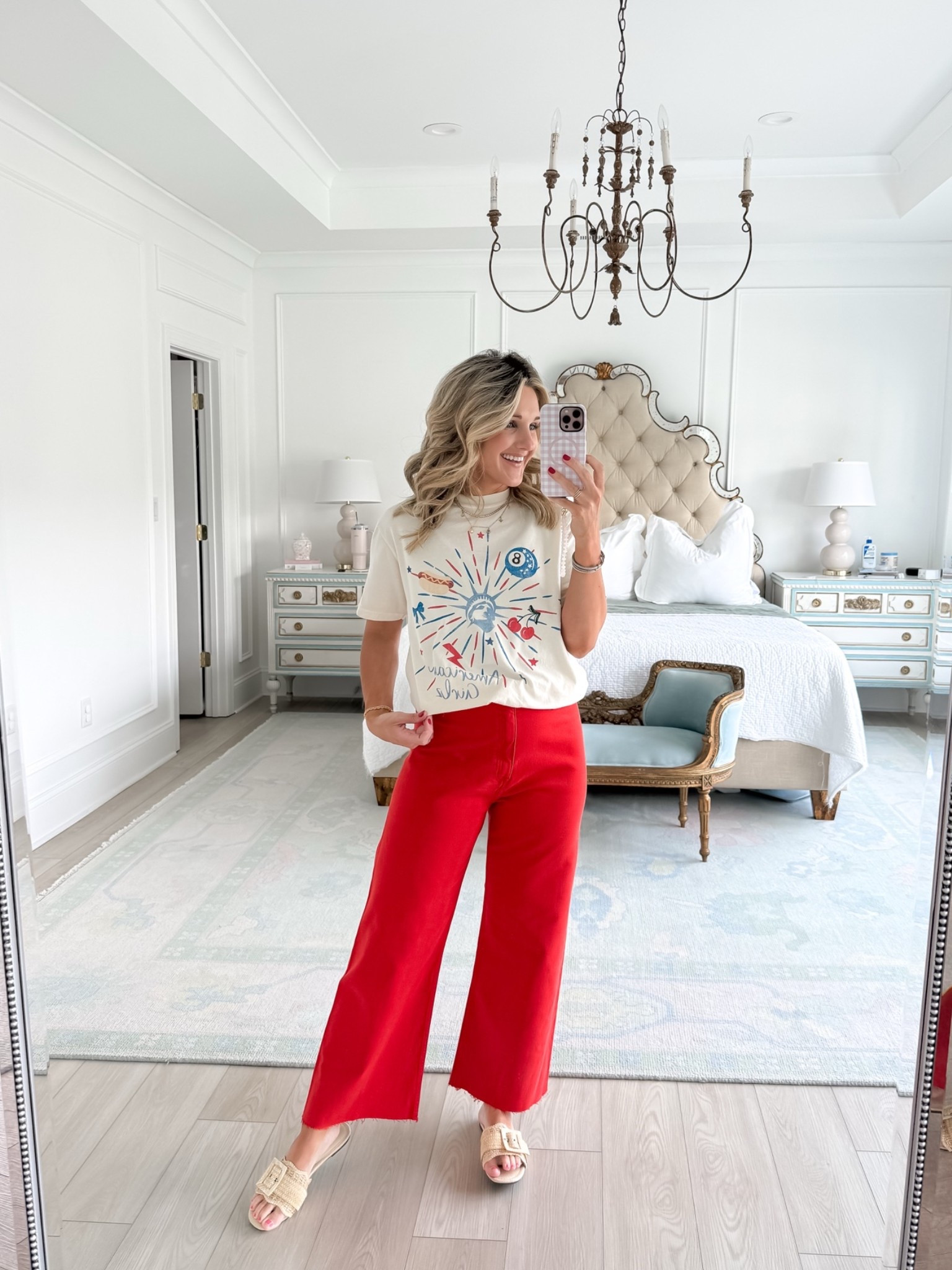 July 4th outfit
Mountain moverz graphic tee
Red pants
Red denim
Amazon fashion
Mom outfit
Raffia sandals

#LTKmomlife #LTKootd #LTKHome