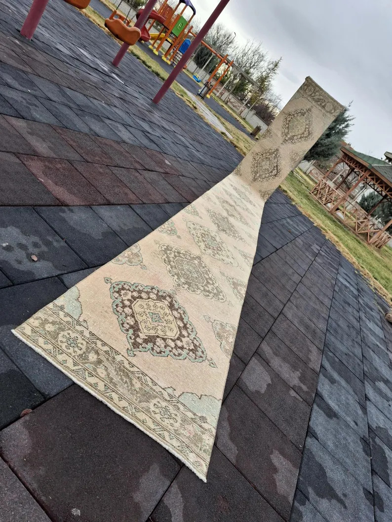 Vintage Extra Long Runner Rug 2.4x24.5 Ft: Turkish Narrow Hallway Rug - Etsy | Etsy (US)