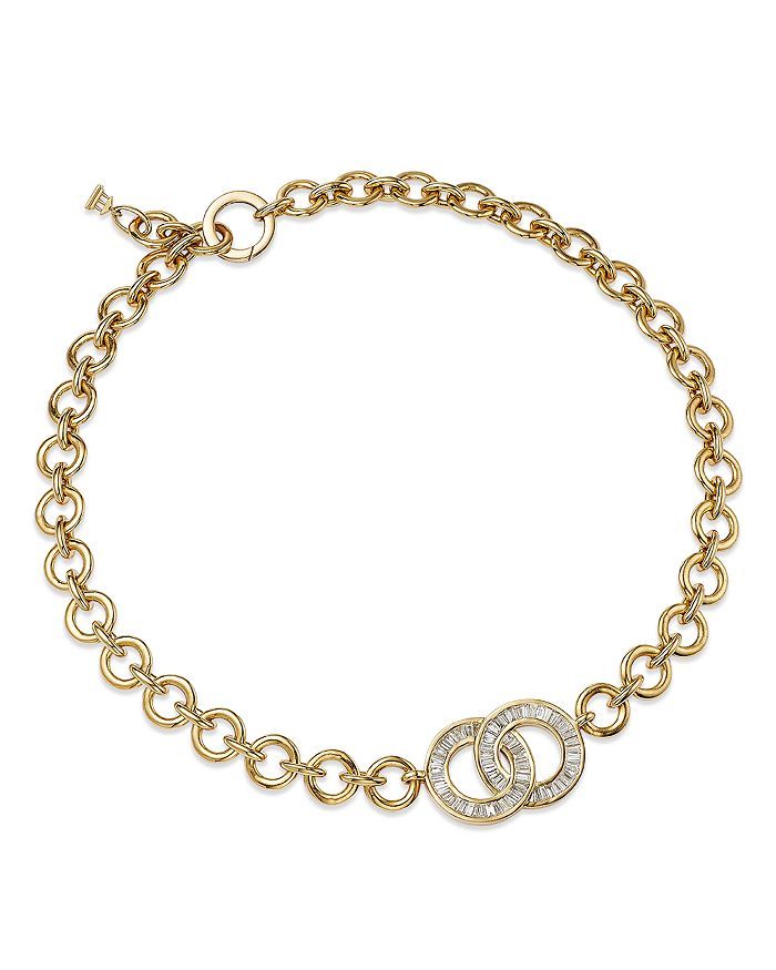 18K Yellow Gold Diamond Wheel Interlocking O Necklace - 150th Anniversary Exclusive | Bloomingdale's (US)