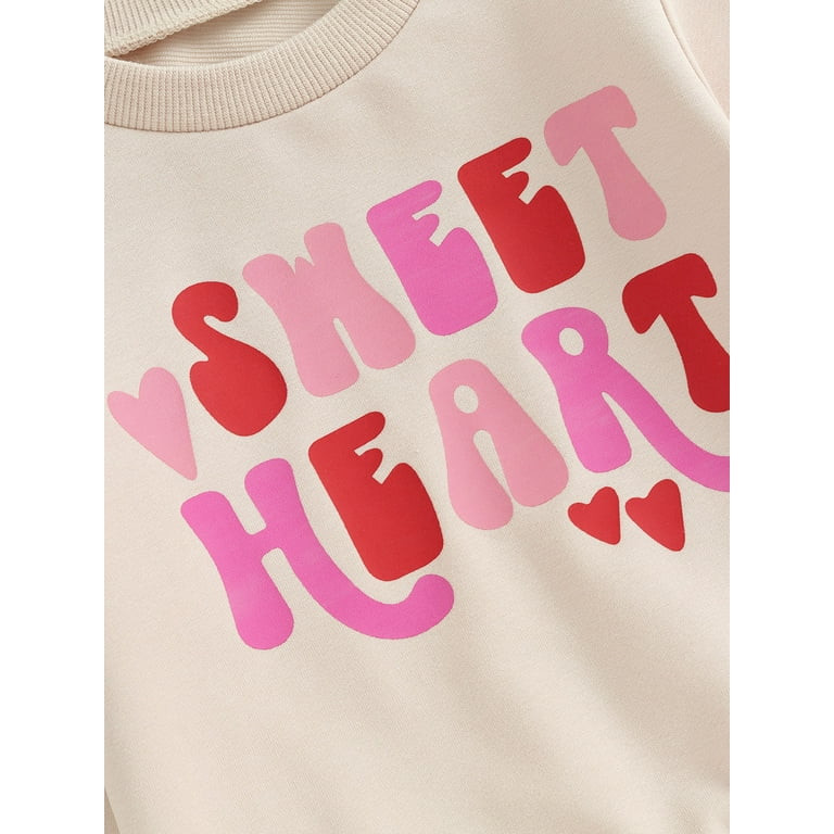Toddler Baby Girl Boy Valentines Day Outfit Long Sleeve Crewneck  Sweatshirt Oversized Pullovers ... | Walmart (US)