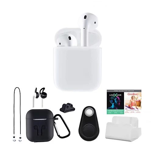 Apple AirPods with Charging Case and Accessories Bundle | QVC