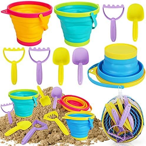 TOY Life Collapsible Beach Sand Toys for Kids - Travel Beach Toys for Kids with Collapsible Sand ... | Amazon (US)