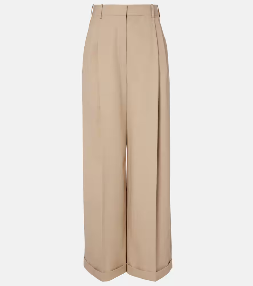 Loewe High-rise cotton wide-leg pants | Mytheresa (US/CA)