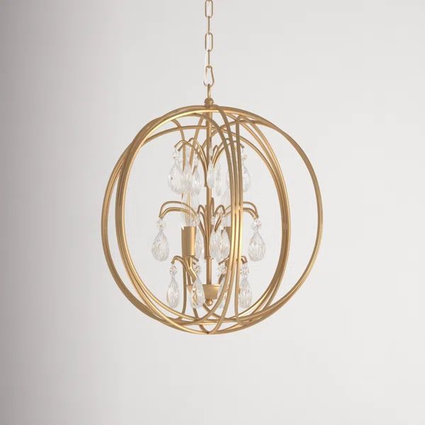 Wunsch 4 - Light Single Globe Pendant with Crystal Accents | Wayfair North America