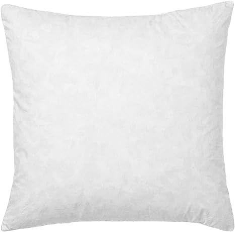 28x28 Euro Throw Pillow Insert-Down Feather Pillow Insert-Cotton Fabric-White | Amazon (US)