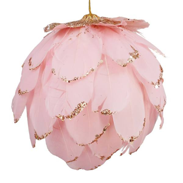Feather Ball Ornament, 4.7" | At Home