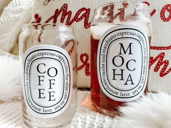 Coffee Glass Can Beer Glass Can Cute Glass Coffee Cup  Iced | Etsy | Etsy (US)