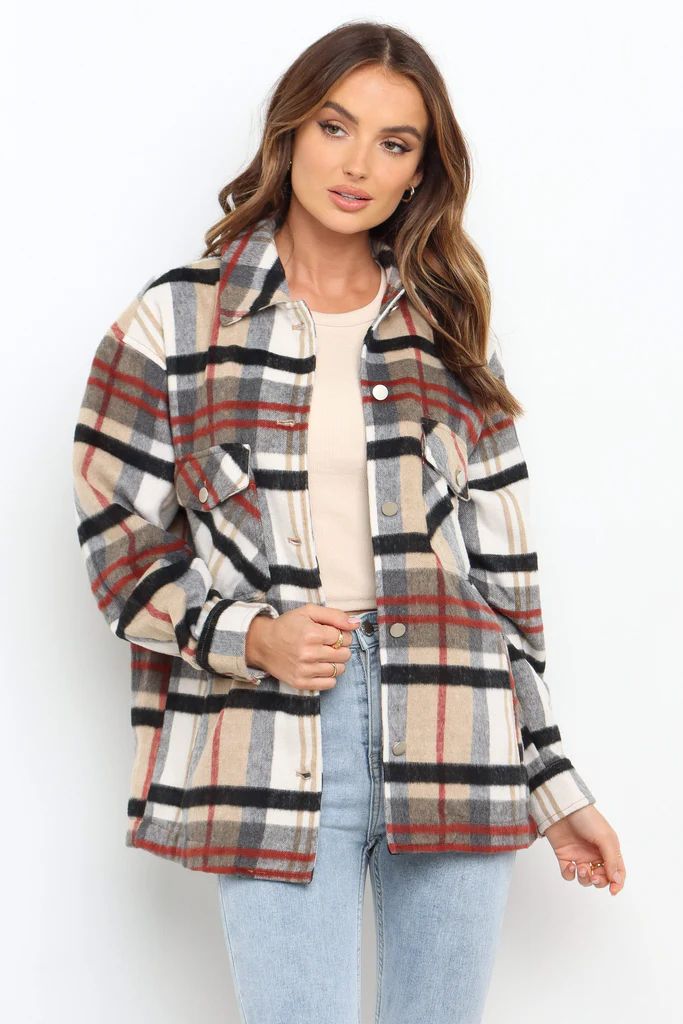 Hulda Jacket - Tan Check | Petal & Pup (US)