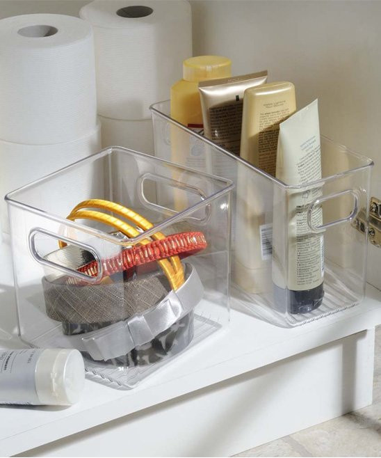 iDesign Bath Organization Clear - Clear Linus Cube Bin | Zulily