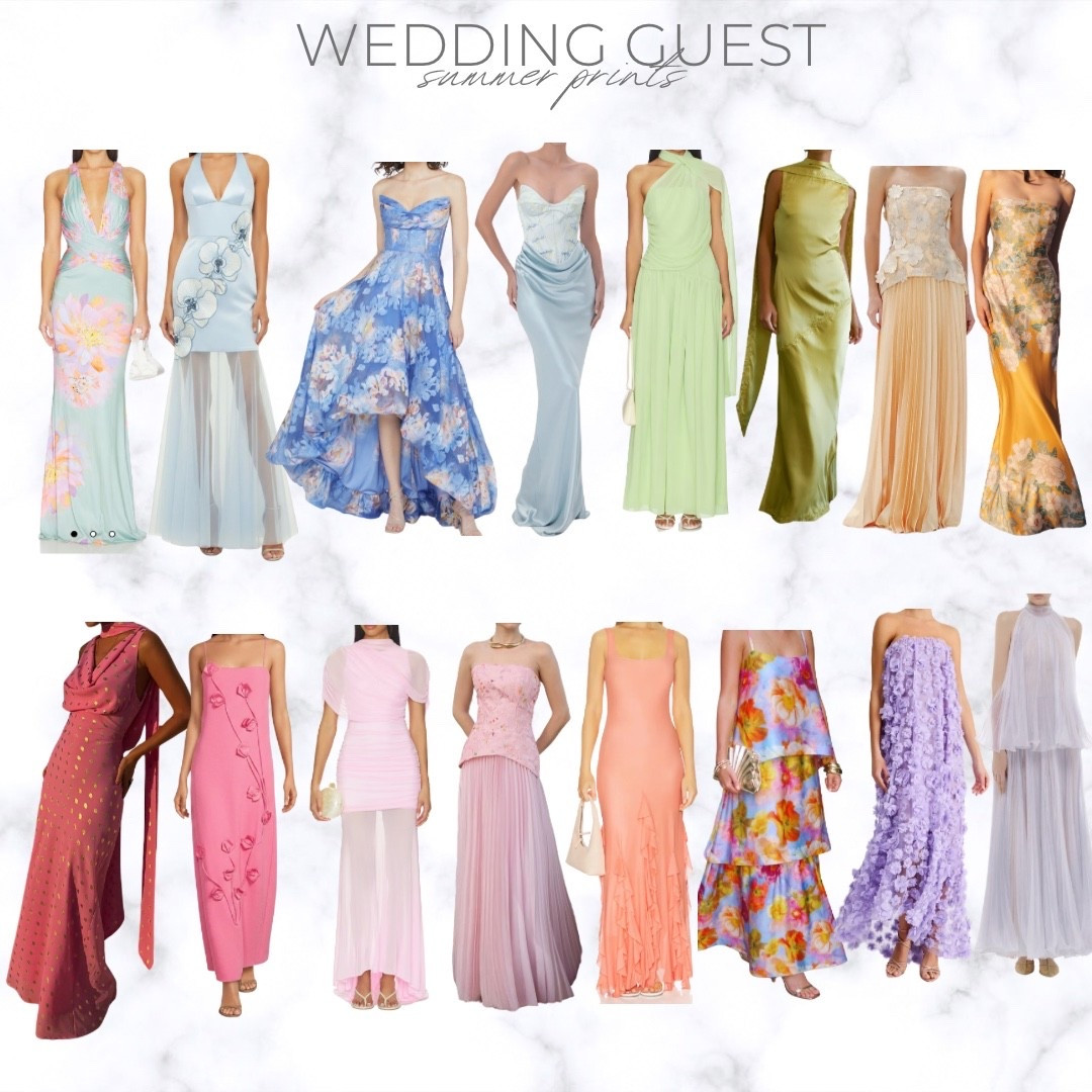 colorful summer wedding guest dresses