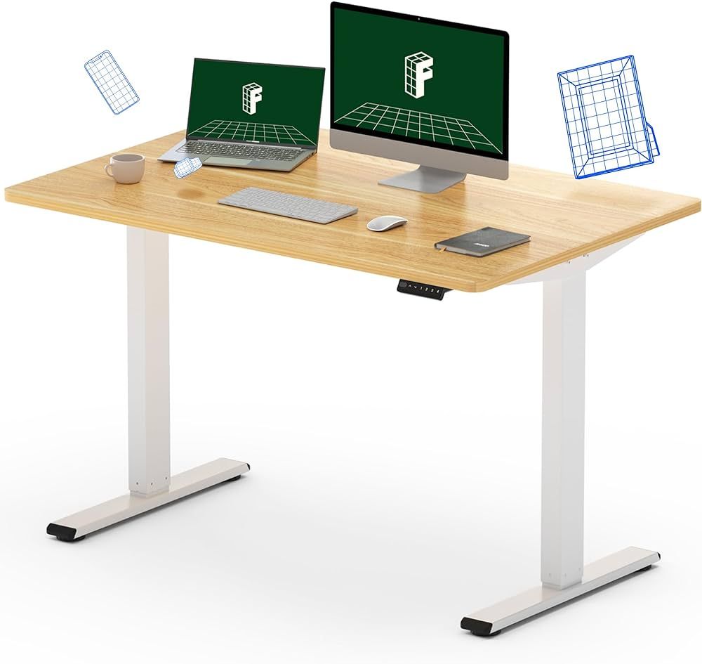 FLEXISPOT Height Adjustable Electric Standing Desk 48 x 30 Inches Whole-Piece Desk Stand Up Home ... | Amazon (US)
