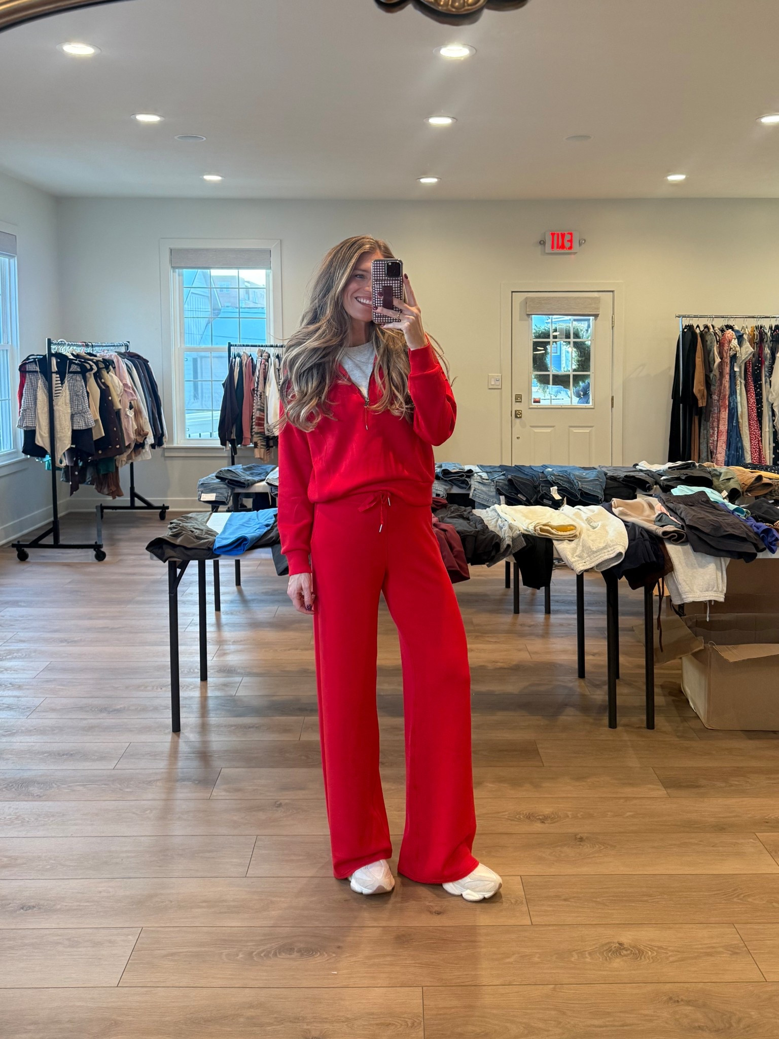 My ootd yesterday!
I cannot stress enough how much I love anything Spanx airessentials!! The softest materials! 
Usually a size small tall in pats but got medium tall for bump
Medium in half zip to layer tops underneath 



Lounge set, red, Spanx, tall sizes, tall girl friendly, bump friendly 

#LTKTall #LTKootd #LTKHoliday