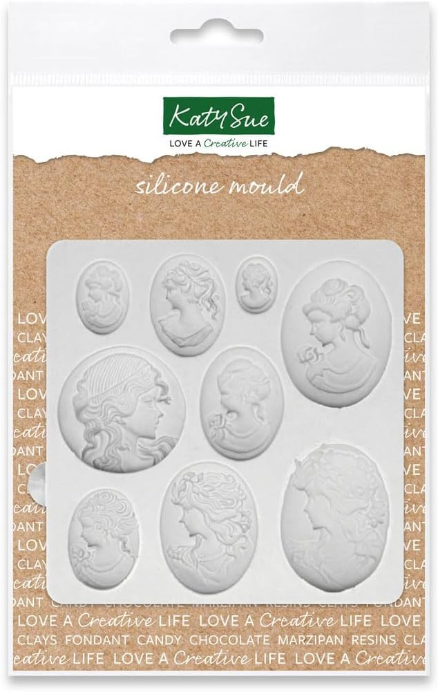 Katy Sue Cameo Collection Silicone Mold for Cake Decorating & Craft - Makes 9 Cameo Face Silhouet... | Amazon (US)