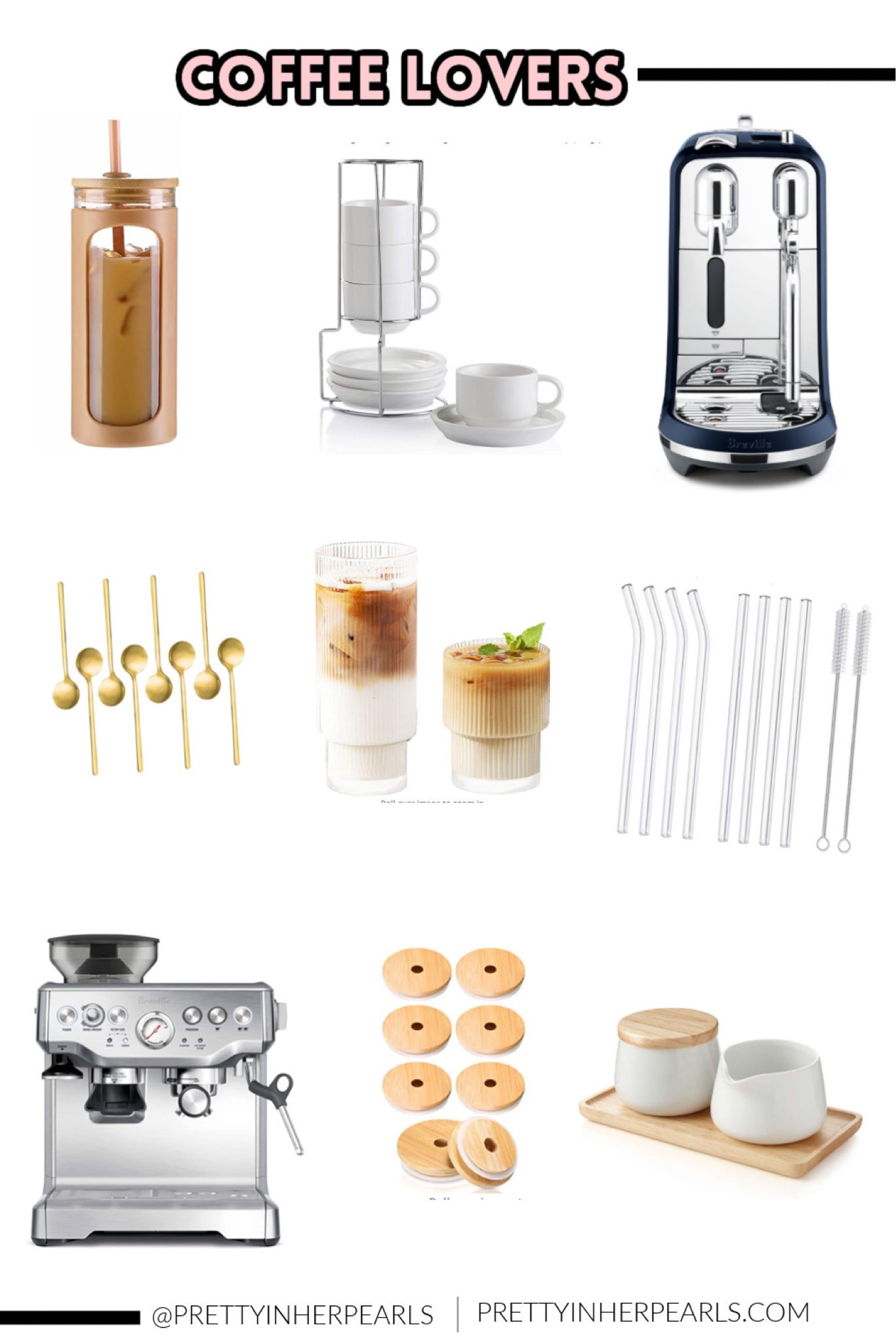 Coffee bar must haves for all my coffee lovers. 
Nespresso maker
Iced coffee cups
Gold stir spoons 
Clear glass straws 
Latte cups

#LTKOver40 #LTKmomlife #LTKfoodie