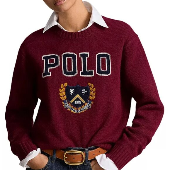 Polo Ralph Lauren Embroidered Logo Wool Sweater | Poshmark
