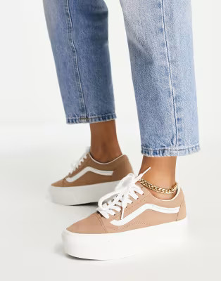 Vans UA Old Skool Stackform suede sneakers in brown | ASOS (Global)