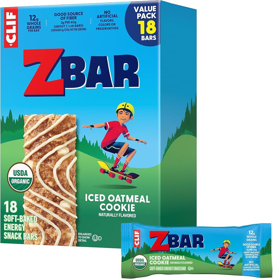 Zbar - Iced Oatmeal Cookie - Soft-Baked Energy Snack Bars - Non-GMO - 12g Whole Grains - USDA Org... | Amazon (US)