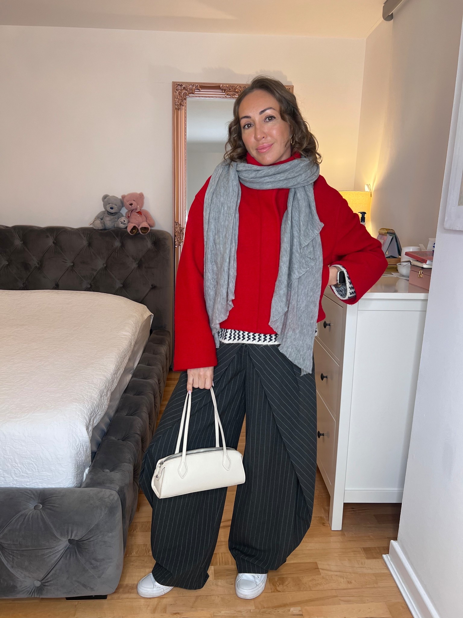 Red and grey 

#LTKuk #LTKstyletip #LTKwinter