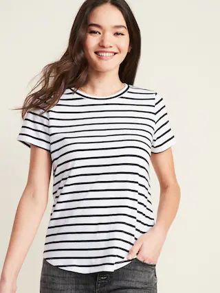 EveryWear Striped Short-Sleeve Tee for Women | Old Navy (US)