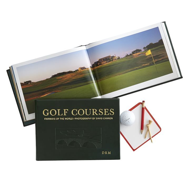 "Book of Golf Courses" Leather Bound Book | Mark and Graham
