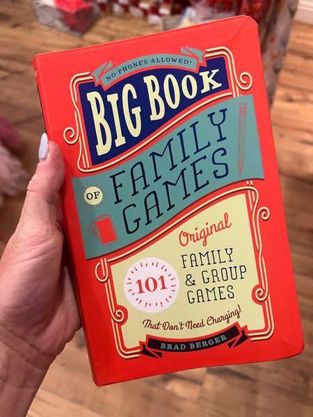 Put away your cell phones and open up the big book of family games.  A great hostess gift, or a great item for traveling with the family.  No cell phones required.  

Family activity book | toss and games | family gift | hostess gift | kids activities | travel activities

#familygames #toysandgames #travelactivities #hostessgift #familygift 

#LTKkids #LTKtravel #LTKfamily