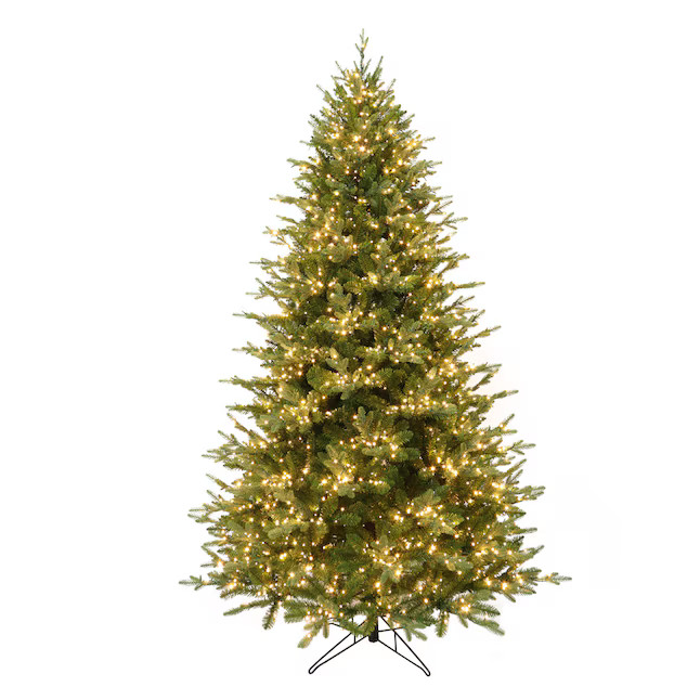 Holiday Living 7.5-ft New Kensington Pine Pre-lit Artificial Christmas Tree with Color Changing L... | Lowe's