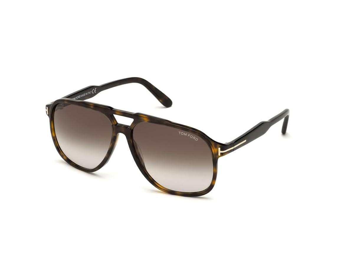 Tom Ford FT0753 52K Dark Havana FT0753 Pilot Sunglasses Lens Category 3 Size 62 | Amazon (US)