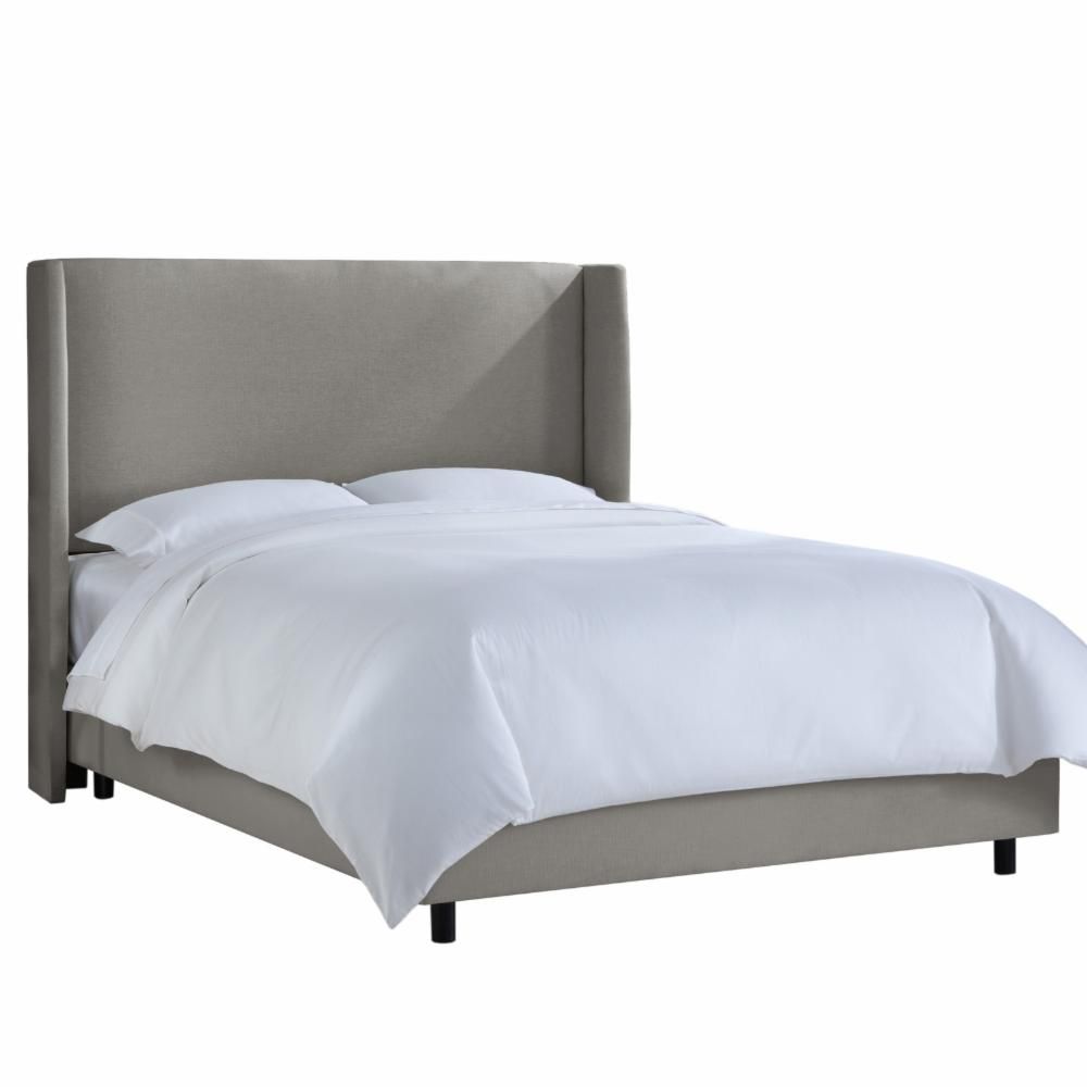 Wingback Upholstered Bed | Hayneedle