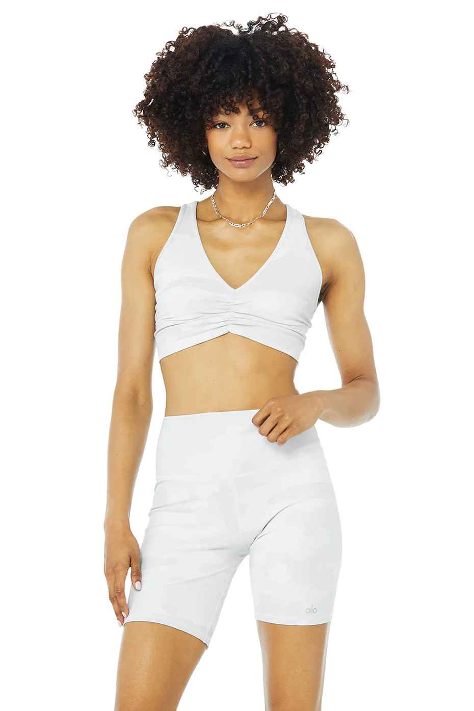 Vapor Wild Thing Bra in White Camouflage, Size: Small | Alo YogaÅ½ | Alo Yoga (US)