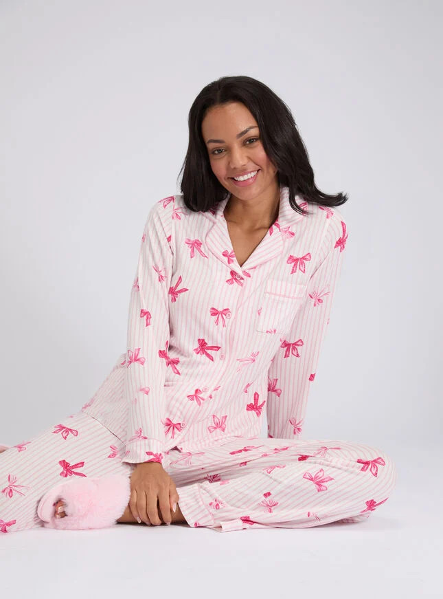 Bow Modal Pyjama Set | Boux Avenue | Boux Avenue (UK)