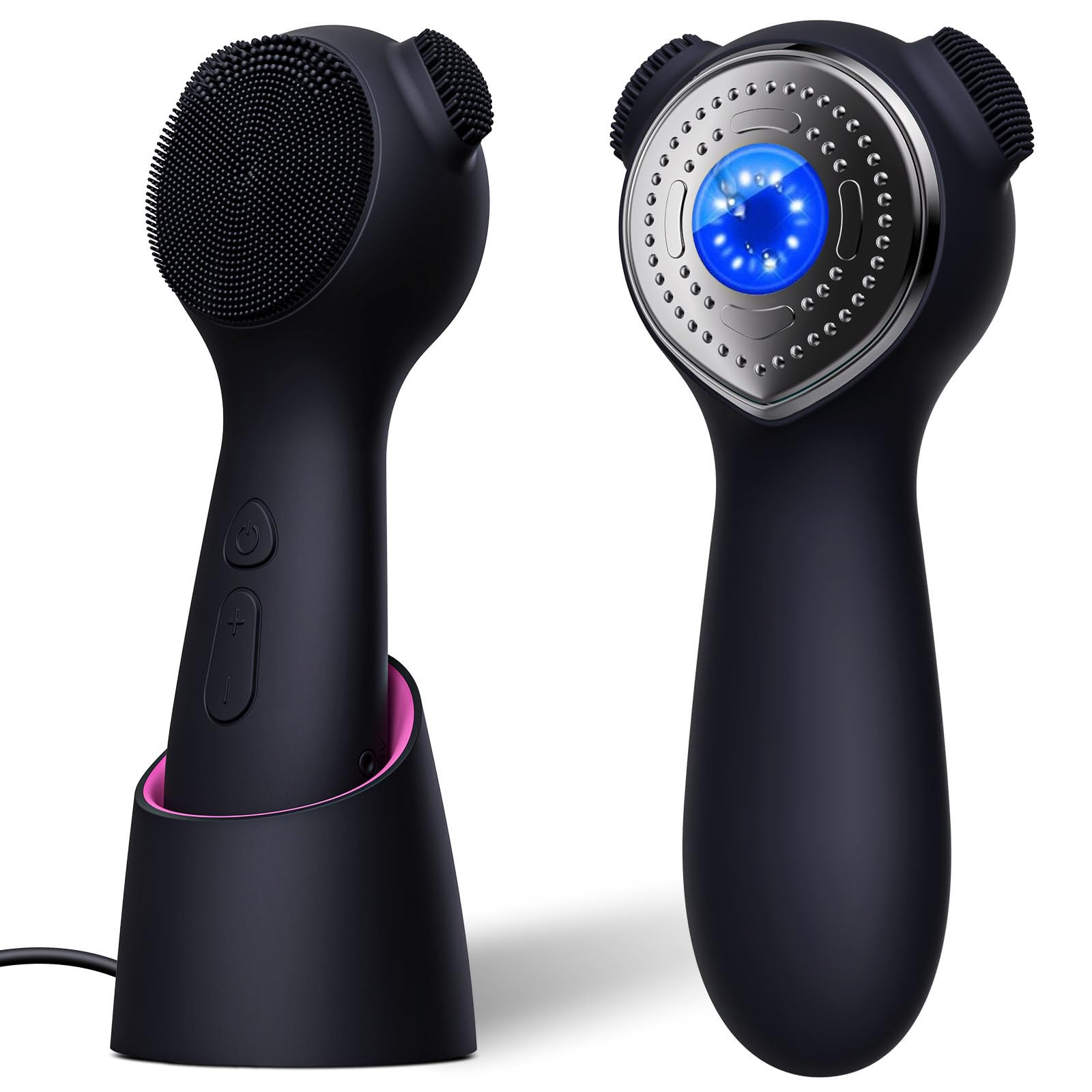Silicone Face Scrubber Exfoliator Electric for Men Women, Rechargeable Facial Cleansing Brush wit... | Amazon (US)