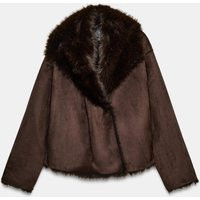 Zara - Double-Faced Coat Zw Collection - Brown - S - Woman | Zara US