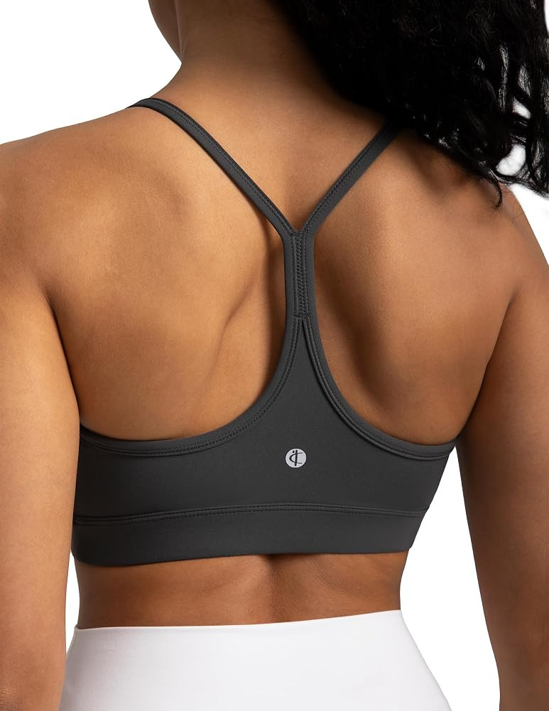 Colorfulkoala Women's Dreamlux Y Back Sports Bra Low Impact Padded Workout Top with Built in Bra ... | Amazon (US)