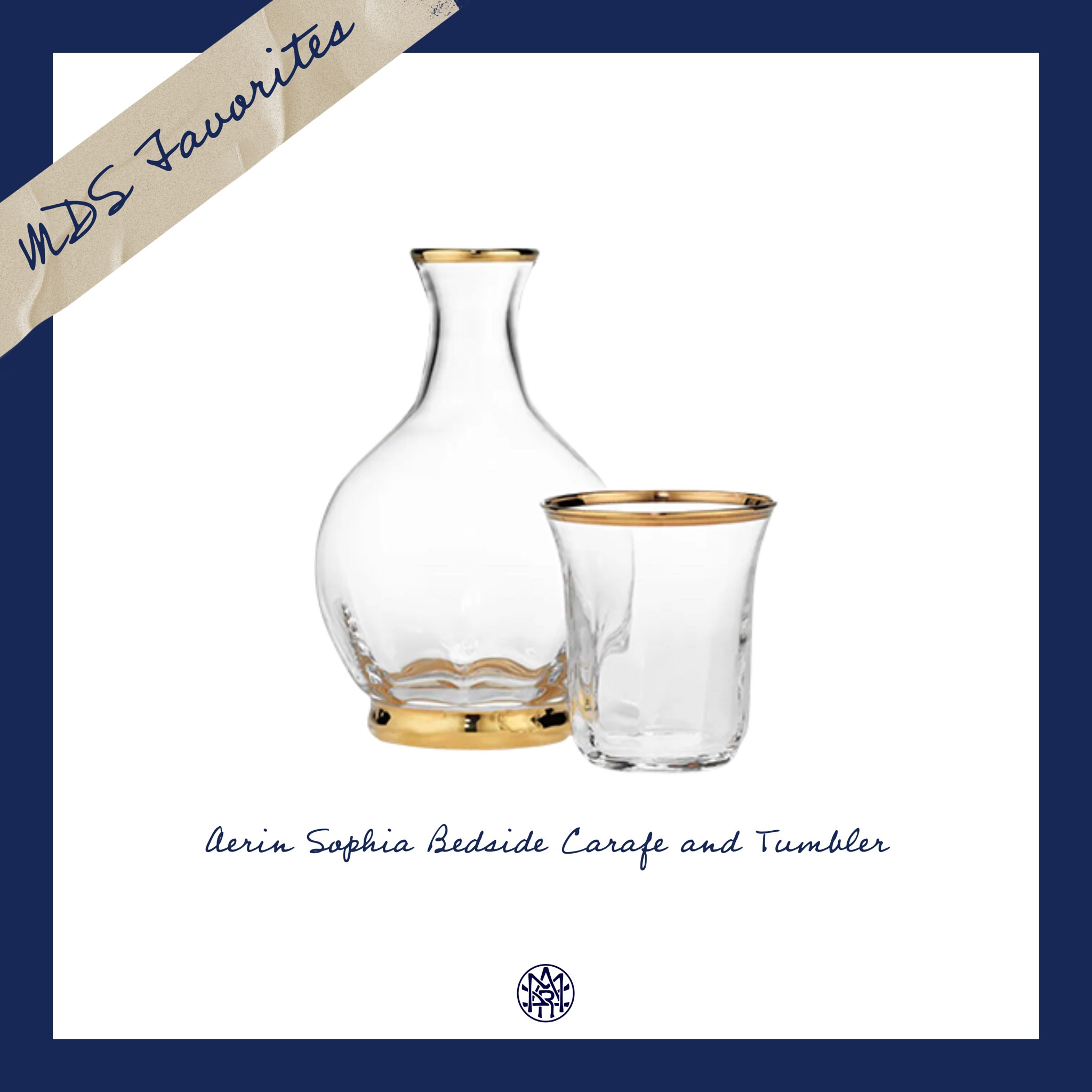 MDS Favorites 💙Ⓜ️ | Glass Carafe and Tumbler