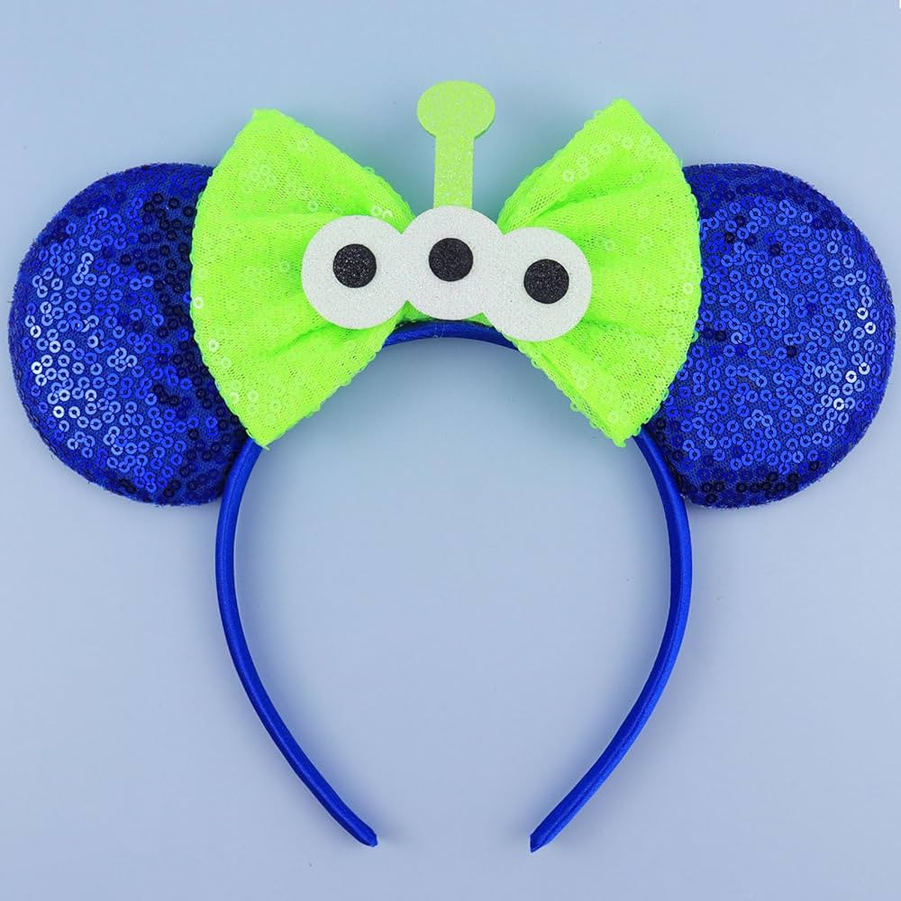 Amazon.com: LIHELEI Mouse Ears Headband, Aliens Blue Mouse Headbands for Boys Kids Birthday Party... | Amazon (US)