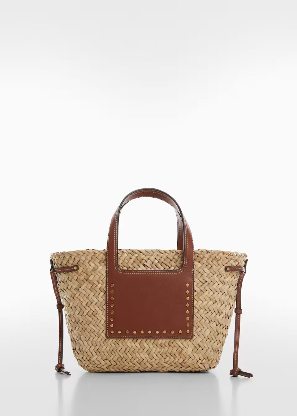 Basket bag with studs detail -  Women | Mango USA | MANGO (US)