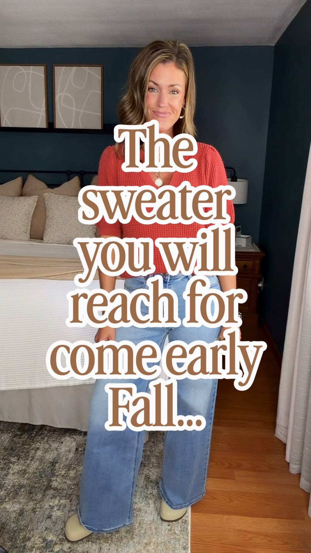 Grab this short sleeve sweater now bc you will get so much wear out of it this Fall. 
Sweater/ small
Pants/ medium

#LTKSeasonal #LTKOver40 #LTKootd