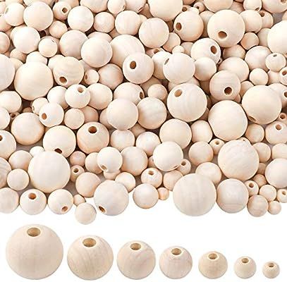 DICOBD 1000pcs Wooden Beads Natural Round Wood Beads Loose Beads for Jewelry Making Home Farmhous... | Amazon (US)