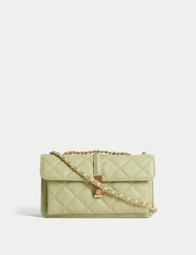 Quilted Chain Strap Cross Body Shoulder Bag | Marks & Spencer (UK)