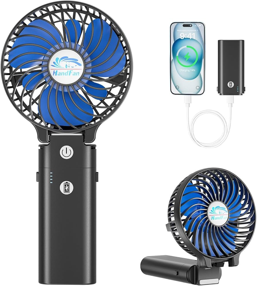 HANDFAN 2024 New Portable Handheld fan, 2 in 1 hand fan  | Amazon (US)