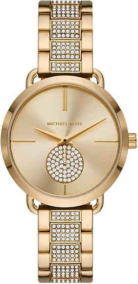 Michael Kors Women's Portia Quartz Watch with Stainless Steel Strap, Gold, 16 (Model: MK4602) | Amazon (US)