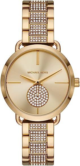 Michael Kors Women's Portia Quartz Watch with Stainless Steel Strap, Gold, 16 (Model: MK4602) | Amazon (US)