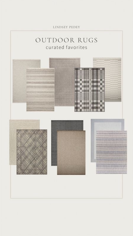 Curated favorite outdoor rugs 



Outdoor rugs , patio , backyard , front porch , spring porch , outdoor living , deck , conversation set , outdoor furniture , Loloi , amber Lewis , outdoor design , plaid , checkered , rug , neutral rug , striped rug , Wayfair sale , rugs direct 

#LTKSeasonal #LTKhome #LTKsalealert