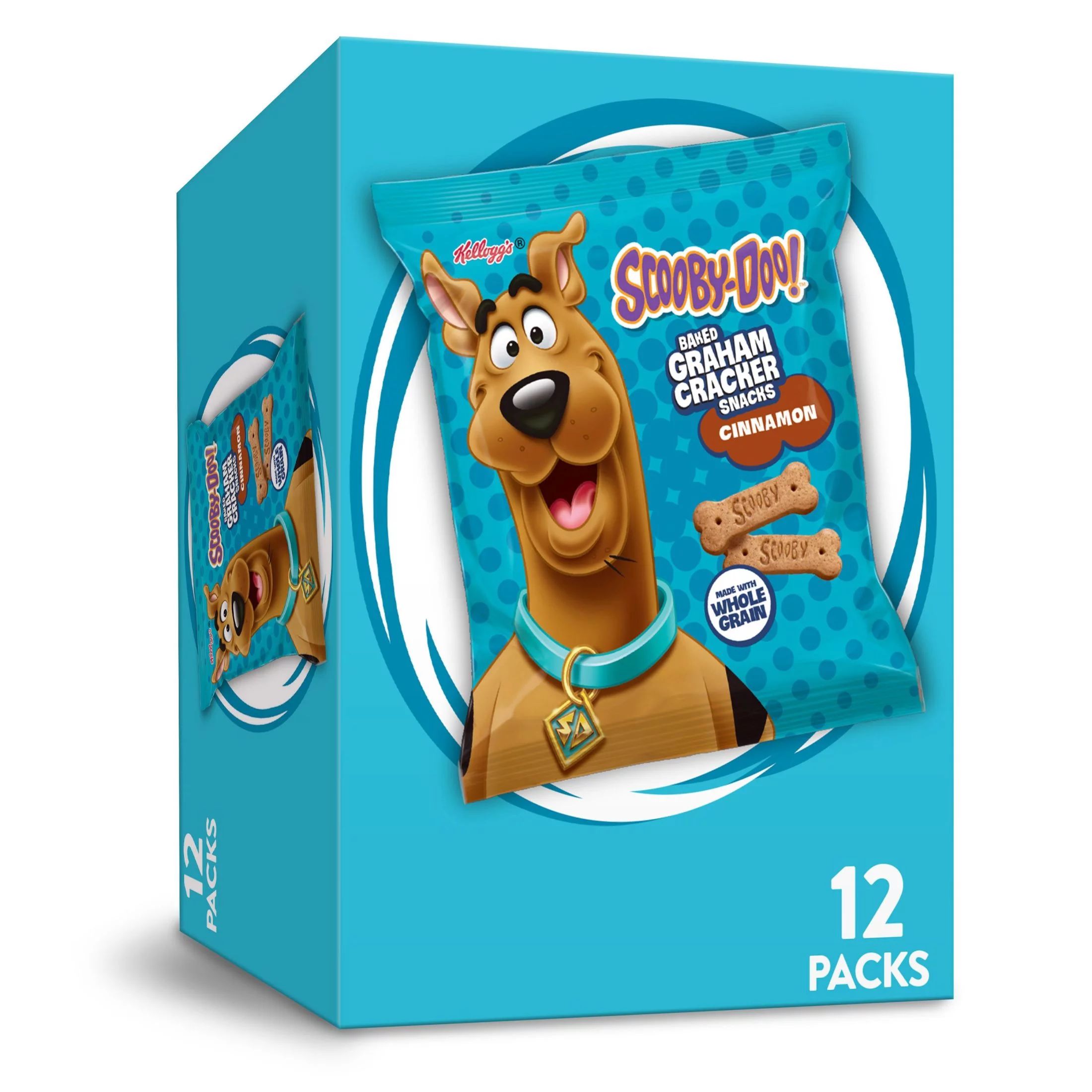 Kellogg's SCOOBY-DOO! Baked Graham Cracker Snacks, Cinnamon, 12 oz, 12 Count - Walmart.com | Walmart (US)