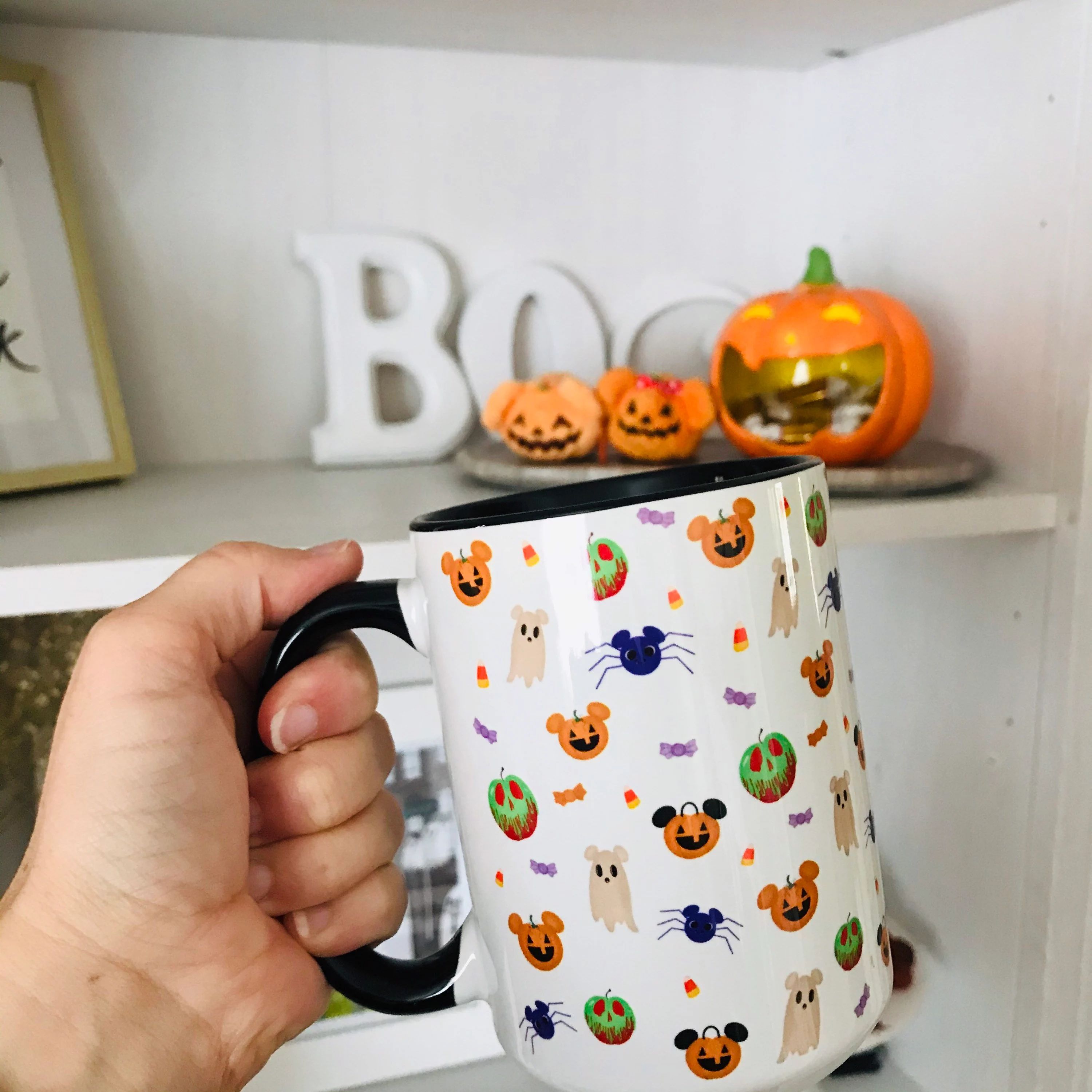 Disney Halloween Mug Not So Scary Disney Pumpkin Mug with Black Handle | Etsy (US)